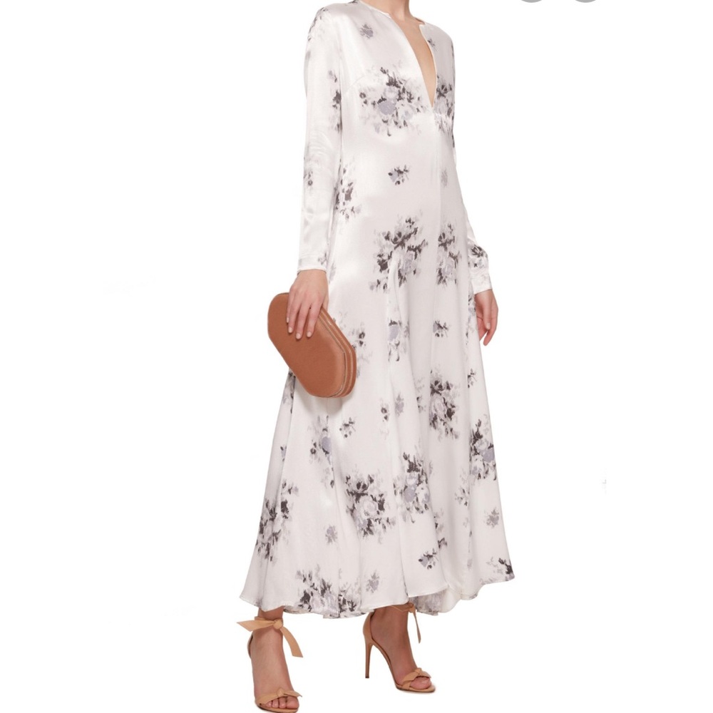 Ganni Cameron Floral-print Satin Maxi Dress
